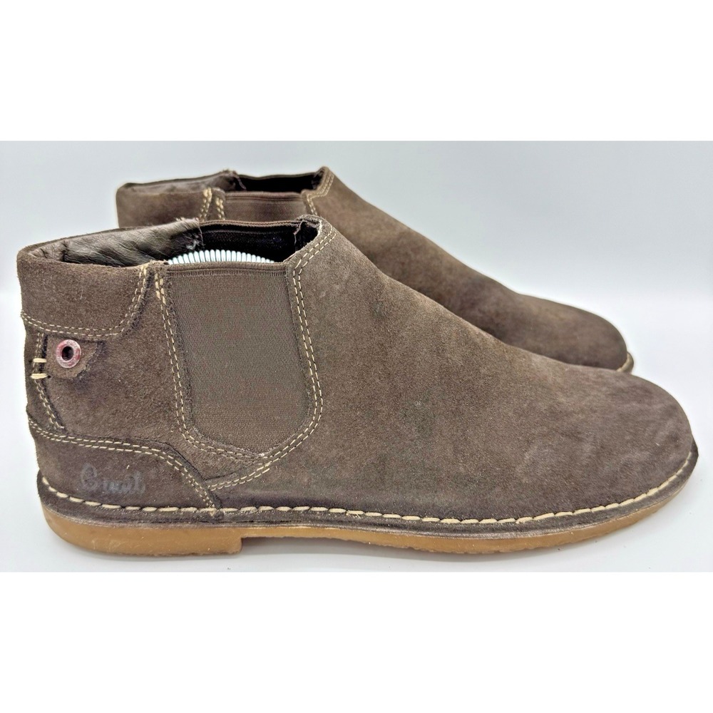 Georgia Boot Giant Chelsea Boots Mens 9.5 Brown Suede Slip On Casual Work